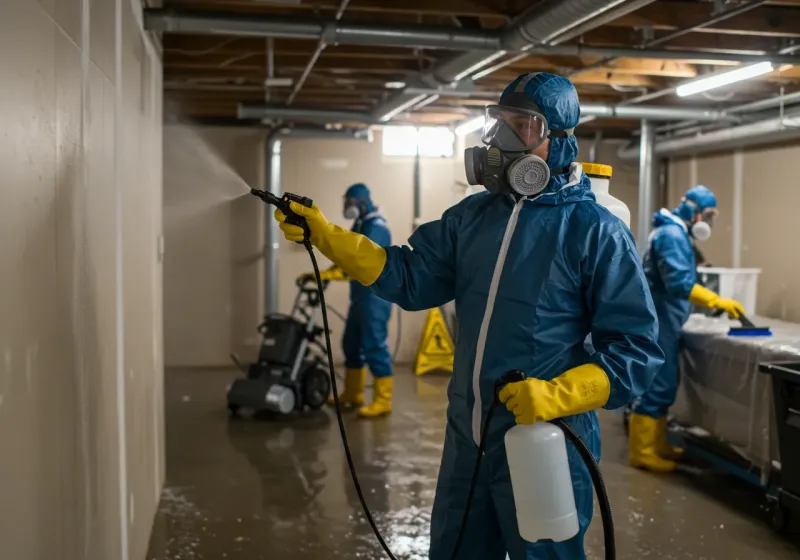 Basement Sanitization and Antimicrobial Treatment process in Midland, WA